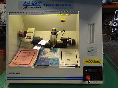 Labvolt 5300 cnc 2 axis lathe plc control slant bed