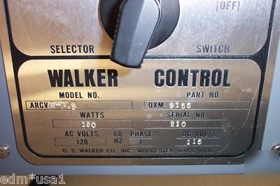 Os walker automatic chuck control variable hold w/demag