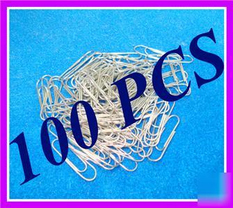 100PCS metal silver paper clips paperclip regular size