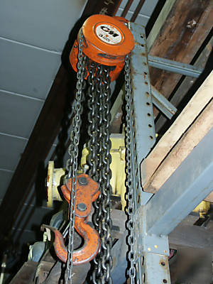 3 ton cm double chain fall minimum 12 ft. of lift