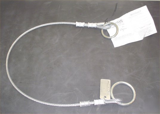 4' guardian fall protection 10411 cable anchorage sling