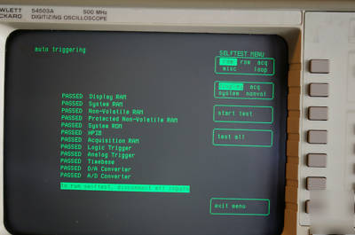 54503A 500 mhz 4 chan oscilloscope no burn refurbished