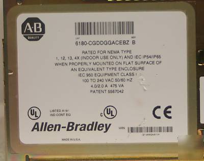 Allen bradley 6180 cgddggacebz computer 6180 **lnc**