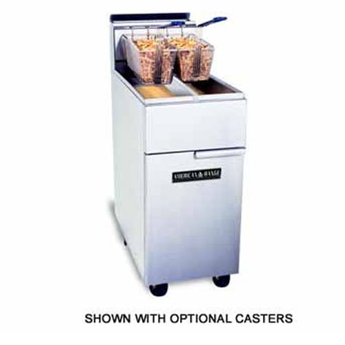 American af-45 fryer, 35-50 lbs. of oil capacity, gas, 