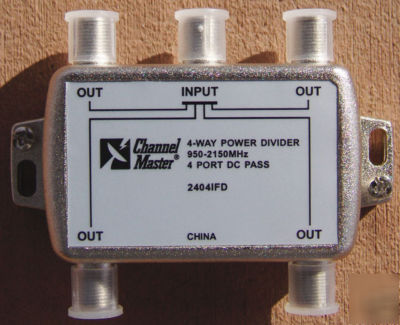 Channel master 4 way power divider 2404IFD