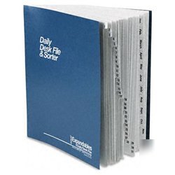 New acrylic coated expanding desk file, 1-31 & month...