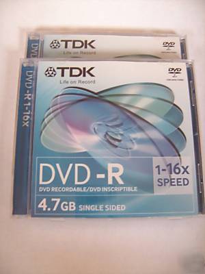 New tdk dvd-r qty 2 pack brand 