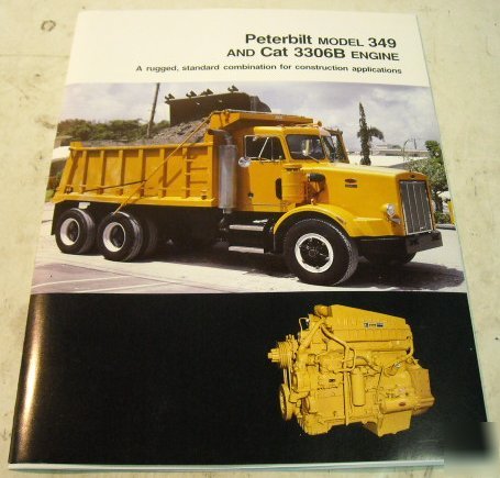 Peterbilt ca. 1980 349 truck brochure w/ letter