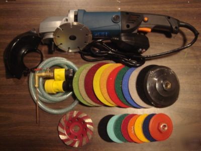 Wet polisher / grinder & granite diamond polishing pads