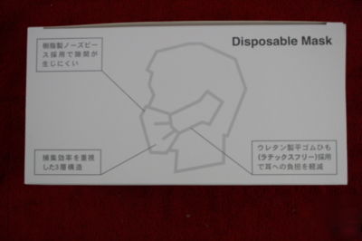 White disposable breathing mask bfe 99% lot of 50