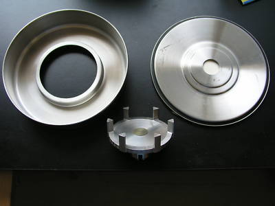 Retsch 6 tooth stainless rotor, pan, cover for zm 100 