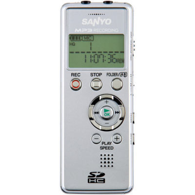 Sanyo icr-FP600DDIGITAL voice recorder w/ sd card slot