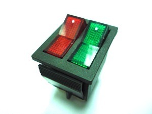 Soken rocker dual switch green and red light 4KW RK1-21