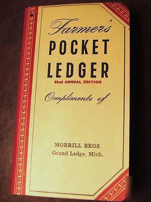 Vintage john deere farmer's pocket ledger 82ND edition