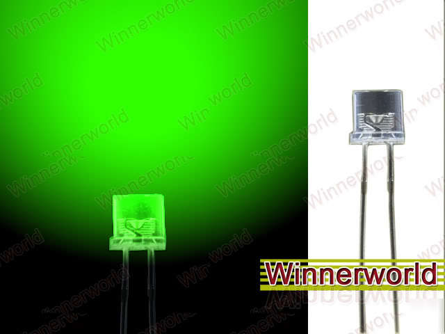 200 x green 5MM 8000MCD flat top led lamp super bright 