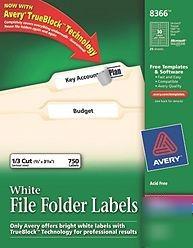 Avery file folder labels 8366