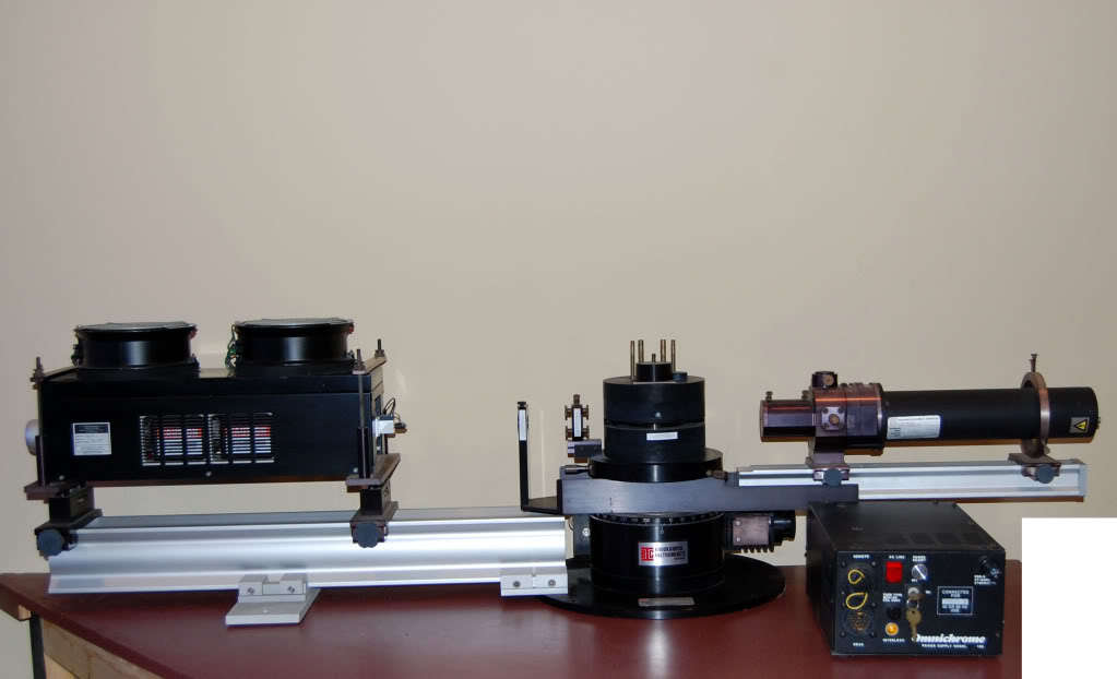 Brookhaven bi-200SM light scattering goniometer + laser