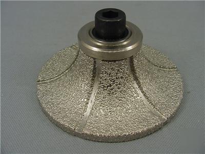 Diamond plated router bit - 30MM half bullnose - #30