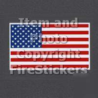 6 reflective u.s. flag helmet & hard-hat stickers #76-b