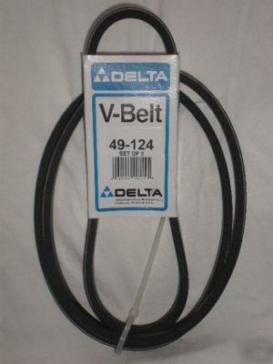 Delta 34-807 unisaw 3V belts 4L 49-124 5140043-25