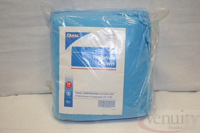 Dukal 301BL blue isolation gowns lot/40
