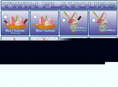 Ice cream van sticker, twin flavours