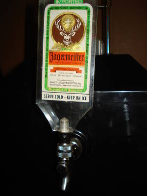 New jagermeister tap machine w/video & 19 recipe cards