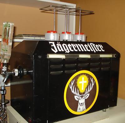 New jagermeister tap machine w/video & 19 recipe cards