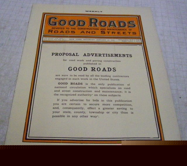 Good roads 1914 construction magazine vol.45, no.5