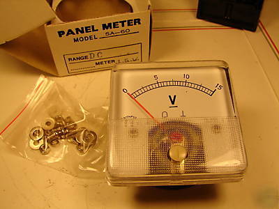 Hho bargain zero to 15 v. dc volt panel voltmeter hurry