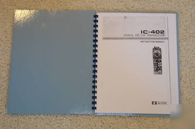 Icom ic-402 430 mhz ssb / cw operating manual IC402