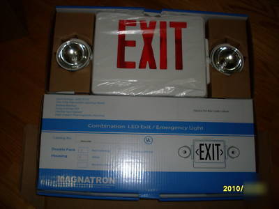 Magnatron exit sign combo red letters cat# CMAGU2RW 