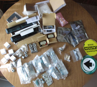 New commercial automatic swing door parts - 91 pieces 