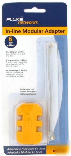 New fluke networks 6 wire in-line modular banjo adapter