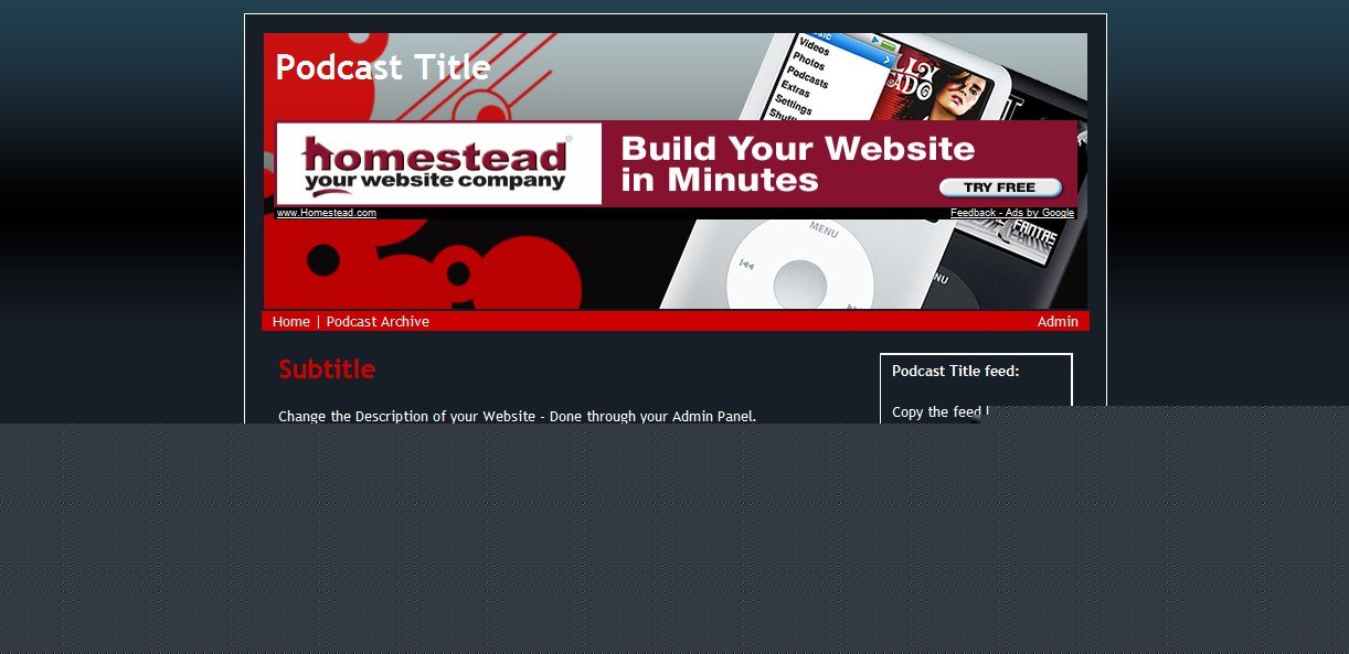 Podcast website / portal with adsense built in