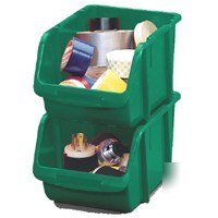 Stack-on products bin green medium poly (qty 1) bin-10