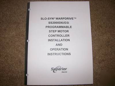 Superior slo-syn SS2000D6I/D3I controller manual * *