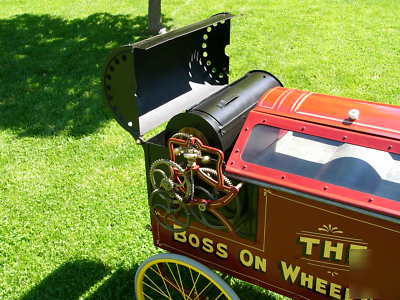 Vintage bartholomew hand cart gas/steam peanut roaster 