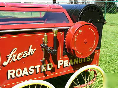 Vintage bartholomew hand cart gas/steam peanut roaster 