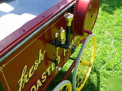 Vintage bartholomew hand cart gas/steam peanut roaster 