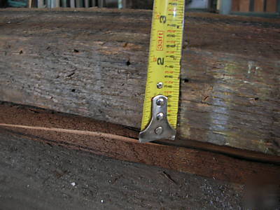 Reclaimed wood beams from 110 yr old school,