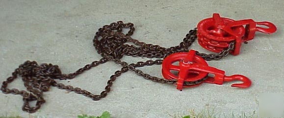 James channon mfg 1 ton direct diff. chain fall hoist