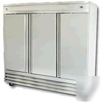 New coldtech commercial 72 cuft 3 full ss refrigerator