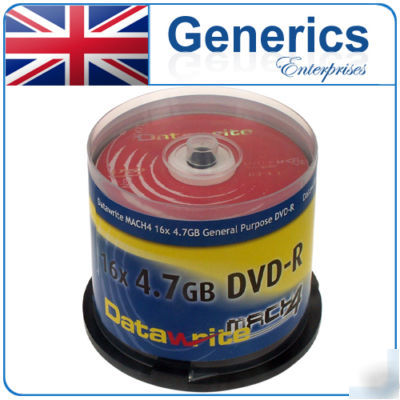 50 datawrite red mach 4 16X dvd-r dvdr 4.7GB 50 pack