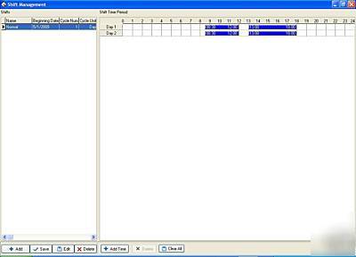 Biometric fingerprint employee time clock color network