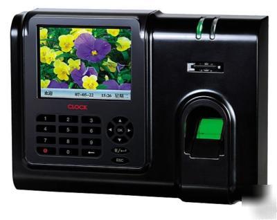 Biometric fingerprint employee time clock color network