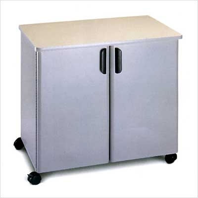 Mobile utility cabinet steel exterior dove gray paint