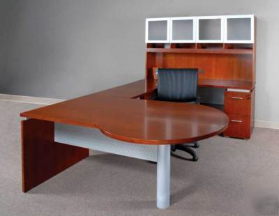 New 6PC u-shape executive office desk set, #tf-ecl-U4