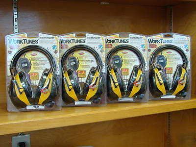 **4 pack** peltor worktunes digital am/fm headphones