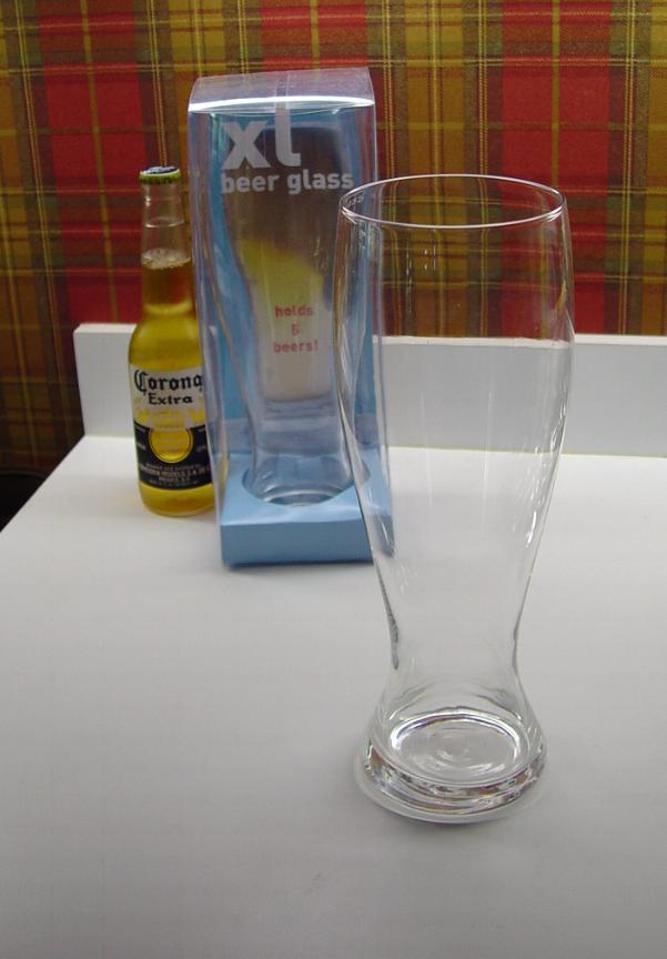 Big giant beer pilsner glass mug for bar tavern